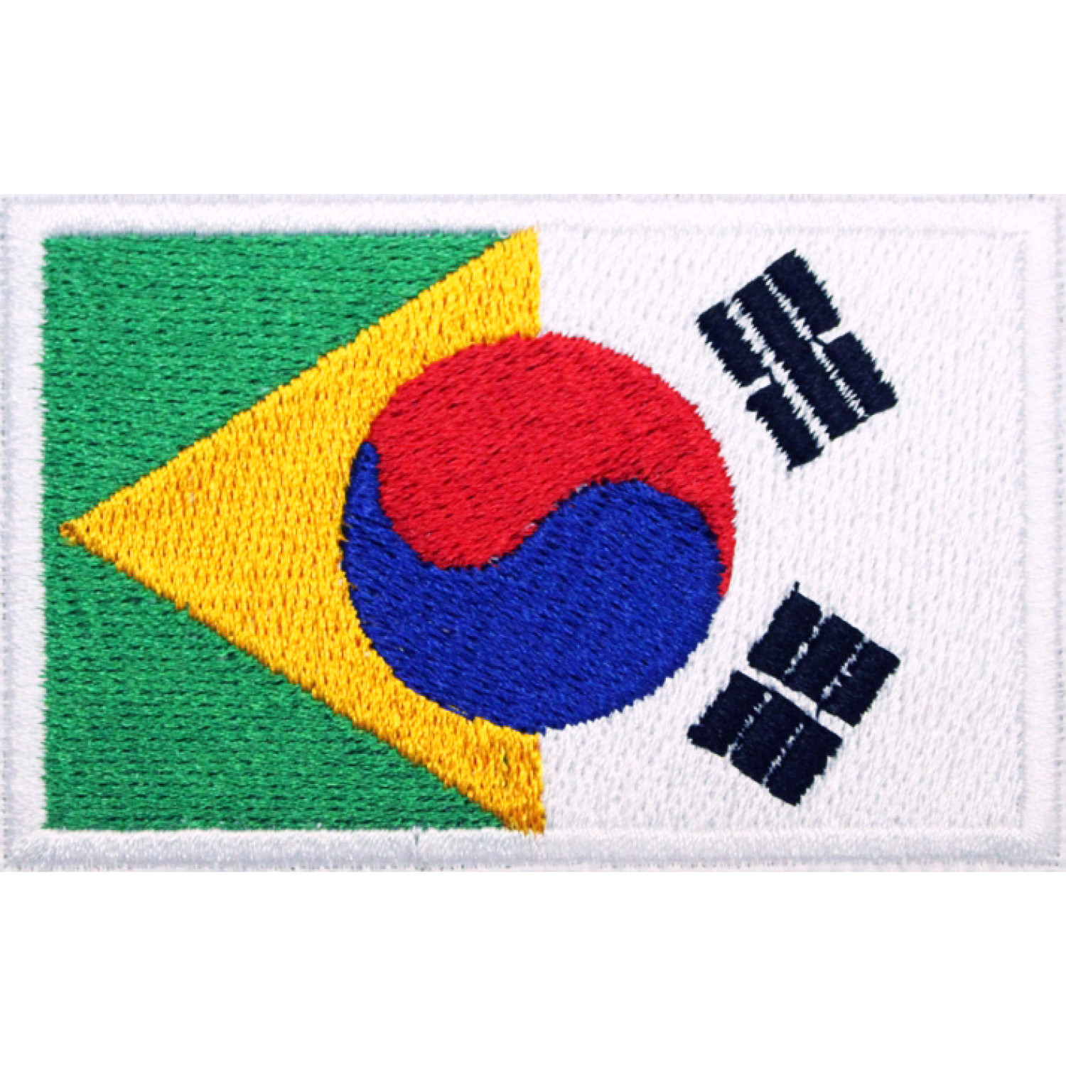 Bandeira Bordada Brasil Coreia