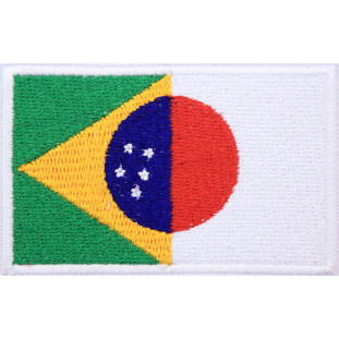 Bandeira Bordada Brasil / Japão 