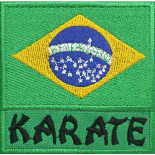 Bandeira Bordada Brasil Karatê 