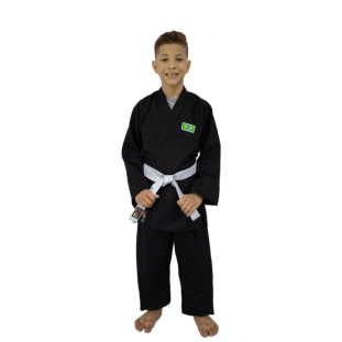 JIU JITSU REFORÇADO PRETO INFANTIL