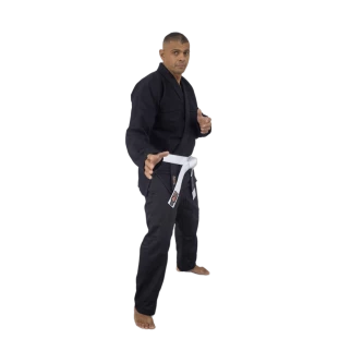 JIU JITSU TRANÇADO LIGHT PRETO ADULTO