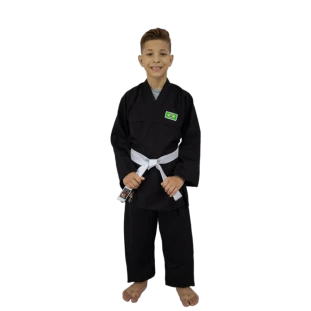 JIU JITSU REFORÇADO PRETO INFANTIL