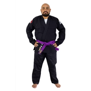 JIU JITSU TRANÇADO STANDARD PRETO ADULTO