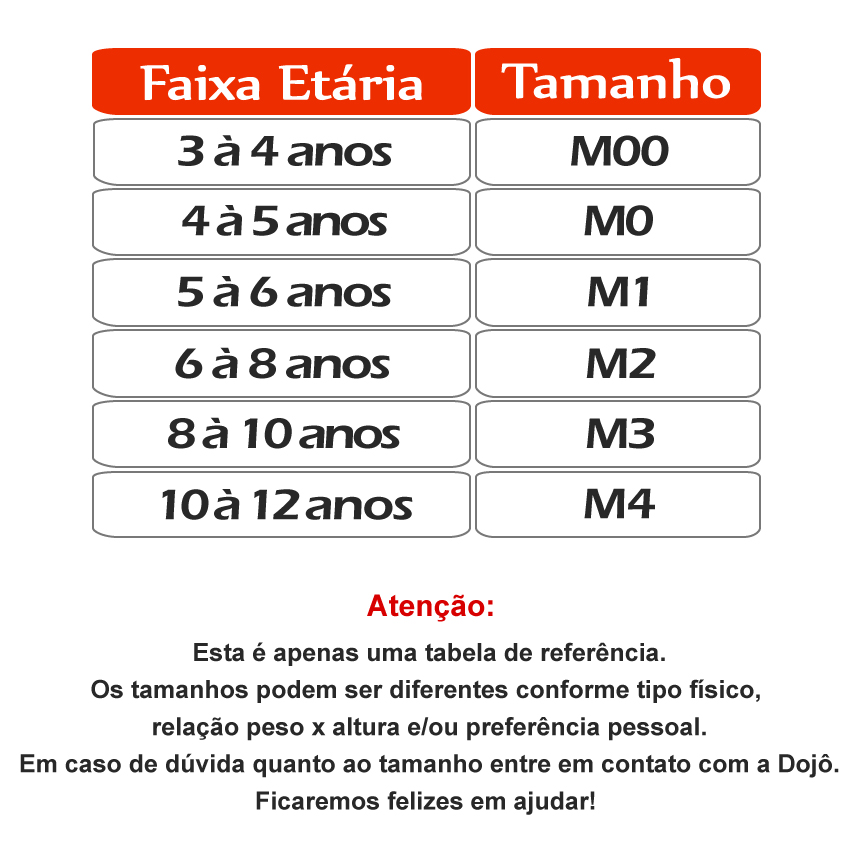 tabela de tamanho de pé